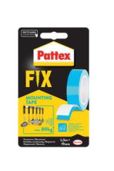 Lepiaca pska, obojstrann, 19 mm x 1,5 m, HENKEL "Pattex Fix 80 kg", modr