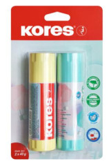Lepiaca tyinka, v tube pastelovej farby, 2x40 g, KORES, mix farieb