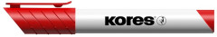 Popisova na biele a flipchartov tabule, 3 mm, kueov hrot, KORES "K-Marker XW1", erven