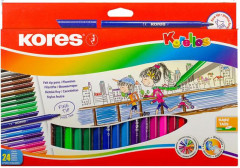 Fixky, sada, vypraten, KORES "Korellos", 24 rznych farieb