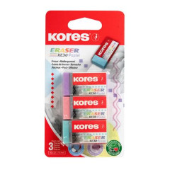 Guma, KORES "KE-30", 3 pastelov farby