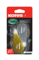 korekn roller, 5 mm x 5 m, KORES "Mini", strieborn/zlat