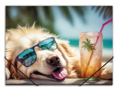 Doska s gumikou, 15 mm, PP, A4, PANTA PLAST, "Chillout dog"