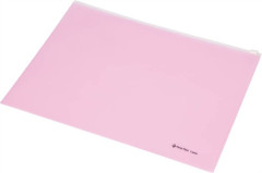 Oblka na zips, A4, PP, PANTA PLAST, pastelovo ruov
