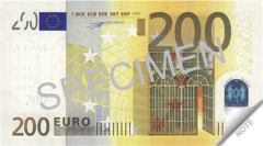 Poznmkov blok, 70 lap, 114x61,5 mm, PANTA PLAST "200 Euro"
