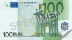 Poznmkov blok, 70 listov, 110x61,5 mm, PANTA PLAST "100 Euro"