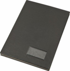 Podpisov kniha, A4, 20 vreciek, kartn, s efektom koenky, VICTORIA OFFICE, ierna