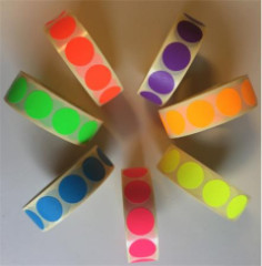 Etikety, 20 mm, okrhle, 1000 etikiet/kot, fluo erven