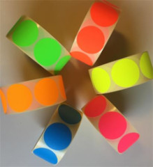 Etikety, 38 mm kruh, 1000 etikiet/kot, ruov