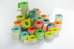 Cenov etikety, 25x16 mm, odstrniten, pastelov oranov