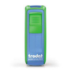 Peiatka, TRODAT "Pocket Printy 9511", zelen-modr kryt, s iernou podukou