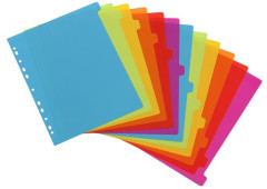 Register, plastov, A4 maxi, 12 dielny, VIQUEL, "Happy Fluo", plastov