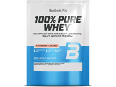 Srvtkov protenov prok, 28g, BIOTECH USA "100% Pure Whey", jahoda
