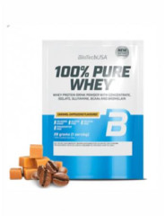 Srvtkov protenov prok, 28g, BIOTECH USA "100% Pure Whey", karamel-cappuccino