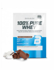 Srvtkov protenov prok, 28g, BIOTECH USA "100% Pure Whey", kokos-okolda