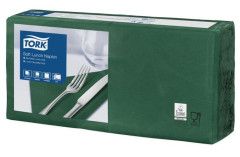 Servtky, 1/4 ohyb, 3-vrstvov, 32,5x32,8 cm, Advanced, TORK "Soft Lunch", tmavozelen