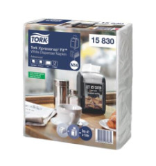 Servtky, do zsobnka, 2-vrstvov, 21,3x16,5 cm, N14 systm, Advanced, TORK "Xpressnap Fit", biela