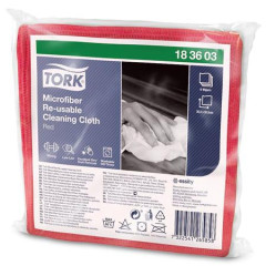 istiaca utierka z mikrovlkna na opakovan pouitie, 1-vrstvov, W8 systm, TORK, erven