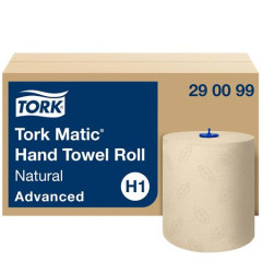 Papierov utierky, v koti, 2-vrstvov, H1 systm, Advanced, TORK "Matic", prrodn