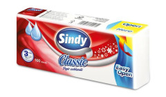 Papierov vreckovky, 3-vrstvov, 100 ks balenie, "Sindy", classic