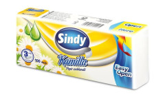 Papierov vreckovky, 3-vrstvov 100 ks, "Sindy", kamilka