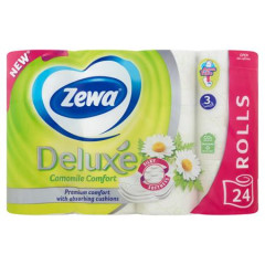 Toaletn papier, 3-vrstvov, 24 roliek, ZEWA "Deluxe", kamilka