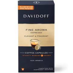 Kvov kapsule, kompatibiln s Nespresso, 10 ks, DAVIDOFF "Fine Aroma"