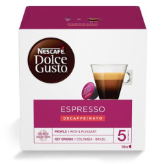 Kvov kapsule, 16x6 g, NESCAF DOLCE GUSTO "Espresso", bezkofenov