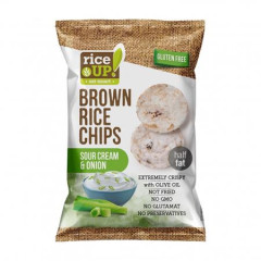 Ryov chipsy, 60 g, RICE UP, smotana s cibuou