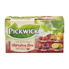ierny aj, 20x1,5 g, PICKWICK "erven varicie", jahoda, tropick ovocie, lesn ovocie, citrn