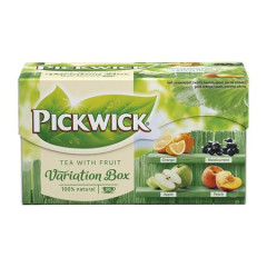 ierny aj,  20x1,5 g, PICKWICK "Zelen varicie", pomaram, ierna rbeza, jablko, broskya