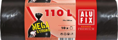 Vrecia na odpadky, extra siln, 110 l, 10 ks, 70x110 cm, 80 , ALUFIX, ierna