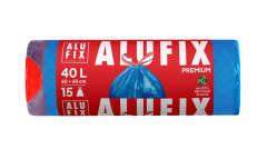 Vrecia na odpadky, zaahovacie, 40 l, 15 ks, 60x60 cm, 20 , ALUFIX, modr