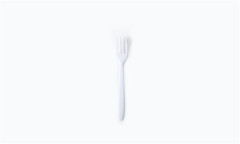Vidlika, plastov, znovu pouiten, 18,5 cm, 50 ks "Venus", biela