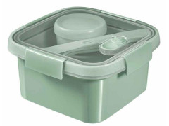 Dza na potraviny, driak na omku, s prborom, hranat, plastov, 1,1 l, CURVER "Smart Eco", svetlozelen