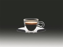 lka na espresso, nerezov podlka, dvojit sklo, 6,5 cl, 2 ks, "Thermo"