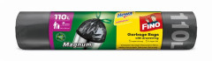 Vrecia na odpadky, zaahovacie, 110 l, 8 ks, 60x100 cm, 30 , FINO "Magnum", ierna