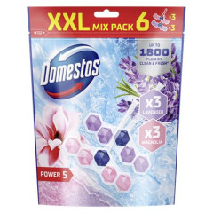 WC  osvieujci blok, 6-kusov, DOMESTOS "Power 5", mango a levandua