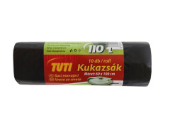 Vrecia na odpadky, 110 l, 10 ks, 60x110 cm, 17 , TUTI, ierna