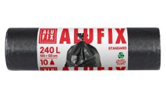 Vrecia na odpadky, 240 l, 10 ks, 100x125 cm, 40 , ALUFIX, ierna