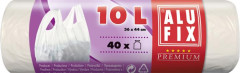 Vrecia na odpadky, s ukom, 10 l, 40 ks, 36x44 cm, 10 , ALUFIX, biela
