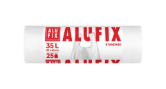 Vrecia na odpadky, s ukom, 35 l, 25 ks, 53x60 cm, 10 , ALUFIX, biela