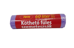 Vrecia na odpadky, s ukom, 60 l, 16 ks, 60x75 cm, 9 , TUTI, fialov