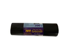 Vrecia na odpadky, extra siln, 200 l, 5 ks, 95x120 cm, 38 , TUTI "Mega", ierna