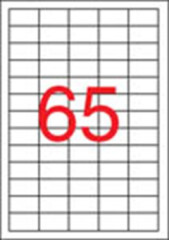 Etikety, univerzlne, 38x21,2 mm, odstrniten, zaoblen rohy, APLI, 6500 etikiet/bal