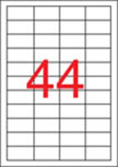 Etikety, univerzlne, 48,5x25,4 mm, odstrniten, zaoblen rohy, APLI, 4400 etikiet/bal