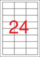 Etikety, univerzlne, 64,6x33,8 mm, odstrniten, zaoblen rohy, APLI, 2400 etikiet/bal