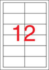 Etikety, univerzlne, 97x42,4 mm, odstrniten, zaoblen rohy, APLI, 1200 etikiet/bal