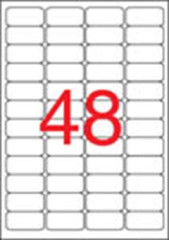 Etikety, 45,7x21,2 mm, bezpenostn, zaoblen rohy, APLI, 480 etikiet/bal