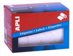 Etikety, okrhle, priemer: 25 mm, rune popisovaten, kot, APLI, 2400 etikiet/bal